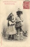 Vintage Postcard Fantaisie Child the mascot Carries happiness