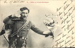 CPA Fantaisie Homme Fetes et porte bonheur 