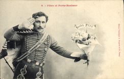 CPA Fantaisie Homme Fetes et porte bonheur 