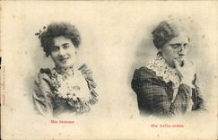 Vintage Postcard Imagination Women My wife My beautiful mother