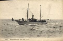 Vintage Postcard Steamer on the open sea
