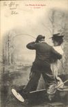 CPA La peche a la ligne Ca mord 