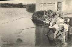 Postal la vida al aire libre la pesca