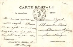 Postal Madera de Vincennes Lago y pecadores