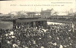 CPA Mort Funerailles de SE le cardinal Perraud Autun