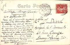 Vintage Postcard Dead Chouzy Old abbey of the Kiss curl Tomb of Guy de Chatillon brother of Jean de Chatillon