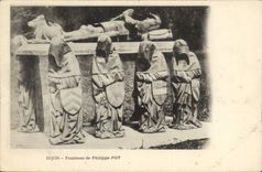 Vintage Postcard Dead Dijon Tomb of Philippe Pot
