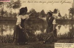 CPA Folklore Alsace Alsacienne et Lorraine