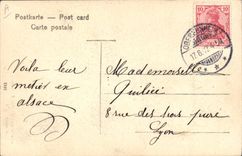 CPA Folklore Alsace Souvenir d'Alsace Lorraine