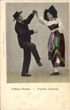 CPA Folklore Alsace Paysans Alsaciens