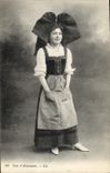 CPA Folklore Alsace Type d'Alsacienne 