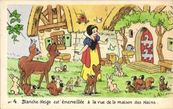 CPA Fantaisie Walt Disney Blanche Neige et les sept nains 