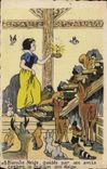 CPA Fantaisie Walt Disney Blanche Neige et les sept nains 