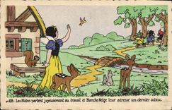 CPA Fantaisie Walt Disney Blanche Neige et les sept nains 