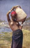 Vintage Postcard Imagination Orientalism Young Egyption girl
