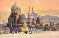 Vintage Postcard Imagination Orientalism Cairo Tombs of the Mamelukes