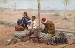 CPA Fantaisie Orientalisme Savetier indigene 