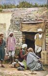 Vintage Postcard Imagination Orientalism travelling Barber Hairdresser