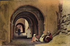 Vintage Postcard Imagination Orientalism an Arab street