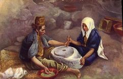 CPA Fantaisie Orientalisme Femmes au moulin 