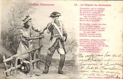 Vintage Postcard Imagination Old women songs the departure of pomegranate