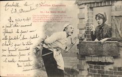 Vintage Postcard Imagination Old women songs the Mother Michel