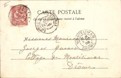 Vintage Postcard Fantaisie Old women songs It rains Bergere