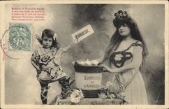 Surprised Vintage Postcards Imagination Woman of the year Angel