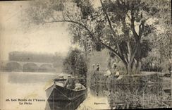 Postal Pesca Pecador las orillas de Yonne