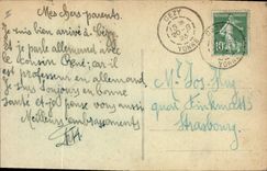 Postal Pesca Pecador las orillas de Yonne