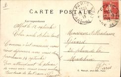 Postal Pesca Pecador Charenton San Mauricio las Orillas de la Marga la pesca tiene la línea