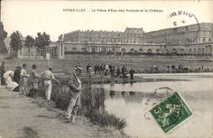 CPA Peche Pecheur Versailles La piece d'eau des Suisses et le chateau