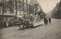 CPA Peche Pecheur Paris 1905 Les fetes de la mi careme Char de la peche a la ligne 