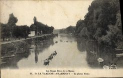 Postal Pesca Pecador de Varenne a Champigny en plena pesca