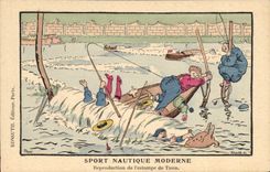 Postal Pesca Pecador Deporte náutico moderna Lámina de Thor