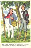 CPA Peche Pecheur Illustrateur Jean Chaperon Gendarme Garde Peche