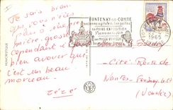 Postal Pesca Pecador Chica de revista rene Caille