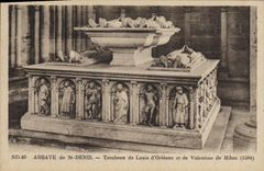 CPA Mort Abbaye de St Denis Tombeau de Louis d'Orleans et de Valentine de milan
