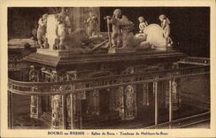 Vintage Postcard Dead Borough in Bresse Church of Husks Tomb of Philibert Beautiful