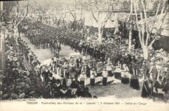 Vintage Postcard Dead Toulon Funeral of the victims of the Freedom Ravelled of the clergy