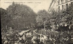 Vintage Postcard Dead Funeral of the victims of Freedom clergy