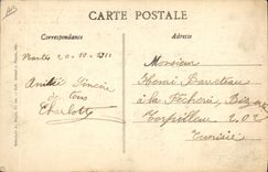 CPA Mort Funerailles des marins nantais Cuirasse liberte le cortege quittant la gare Les chars funebres