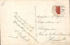 CPA Coq Canon Militaria Gloire et bonheur