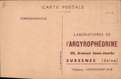 CPA Sante Argyrophedrine Avenue de Jean Jaures Suresnes