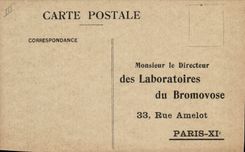 CPA Sante Bromovose Ferrovose Laboratoires du Bromovose Rue Amelot Paris 