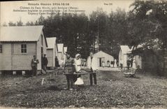 CPA Sante Militaria Chateau de Faux Miroir pres Revigny Meuse Ambulance anglaise de premiere ligne Les baraquements Infirmiere