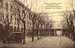 Vintage Postcard Health Militaria School of the military health service of Lyon Military hospital of instruction Desgenettes Main courtyard Ambulance