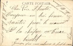 Vintage Postcard Gallic Bateau Armours French 1st rank in operation of combat by heavy sea