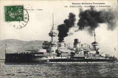 CPA Bateau Gaulois Cuirasse a tourelles