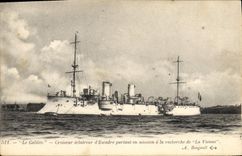 Vintage Postcard Bateau Galileo Croiseur scout of squadron leaving on mission has the research of Vienna